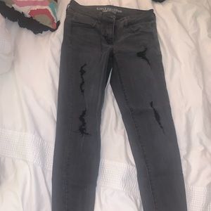 American eagle grey jeans size 4